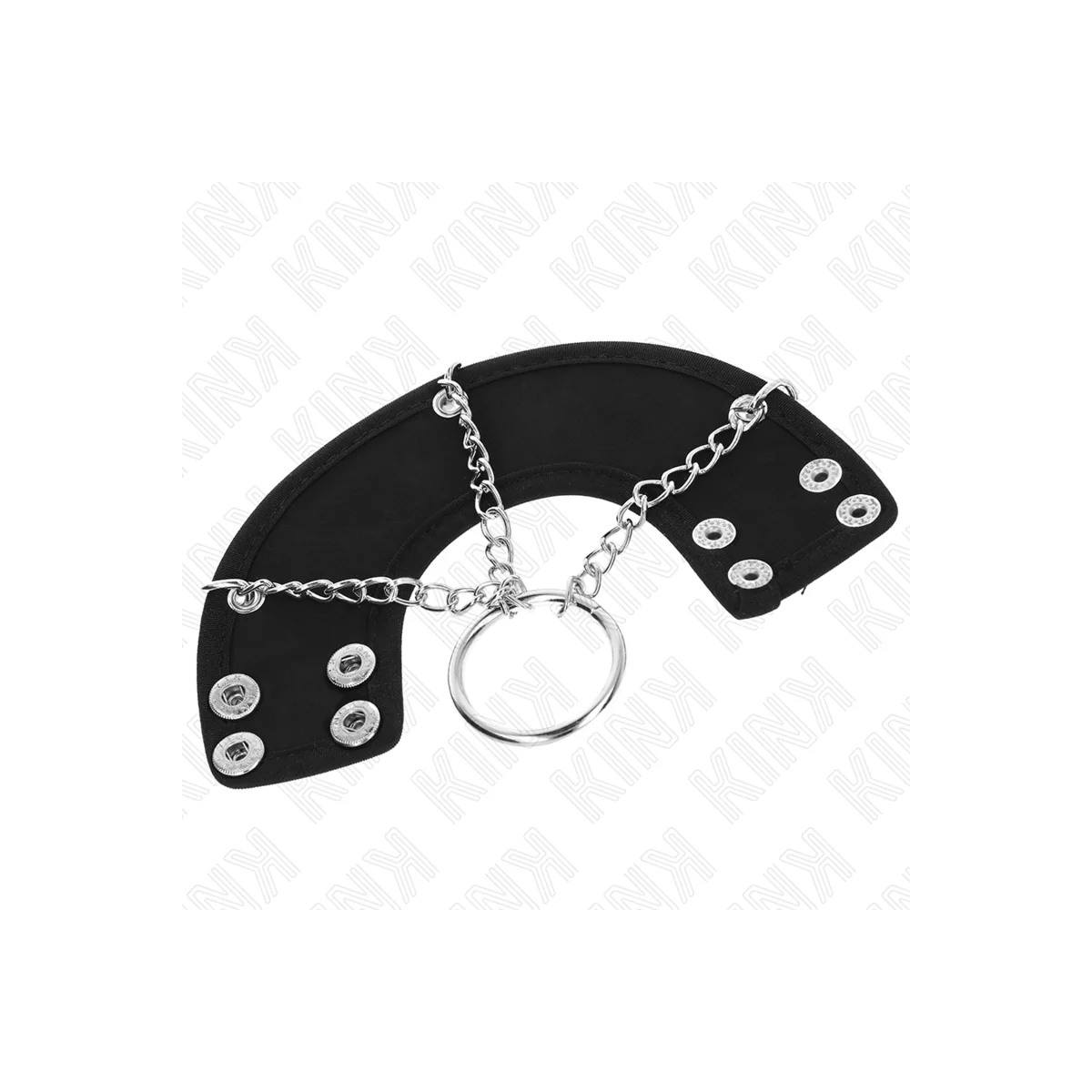 PENISRING 4 CM KETTE 7 CM METALL MIT LEDERGURTE VON KINK RING POWER