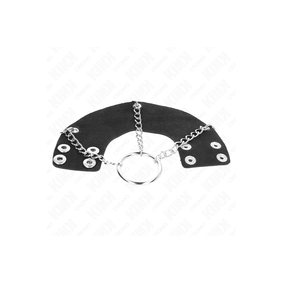 PENISRING 4 CM KETTE 7 CM METALL MIT LEDERGURTE VON KINK RING POWER
