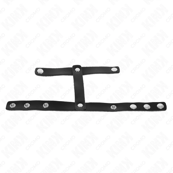 Verstellbarer Penisring aus Leder und Hodenteilgurt von Kink Ring Power kaufen | Fesselliebe