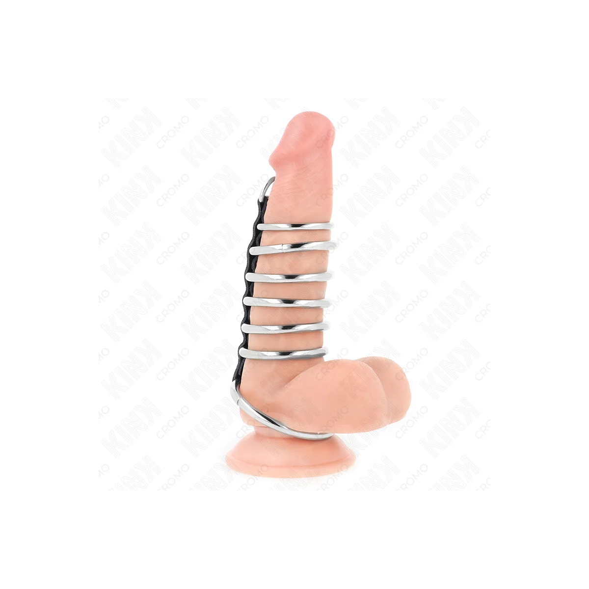 7 PENISRINGE AUS METALL 3,2 CM BIS 5 CM DURCH LEDER VERBUNDEN VON KINK RING POWER