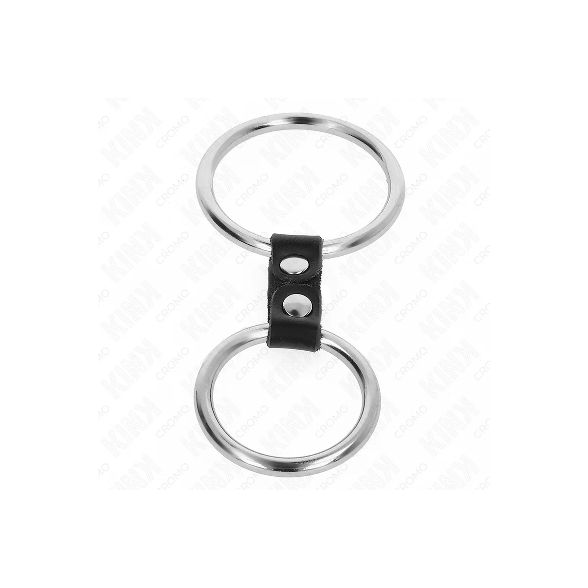 Doppelter Penisring aus Metall 3,7 cm Bis 5 cm Verbunden Durch Lederband Modell 2 von Kink Ring Power kaufen | Fesselliebe