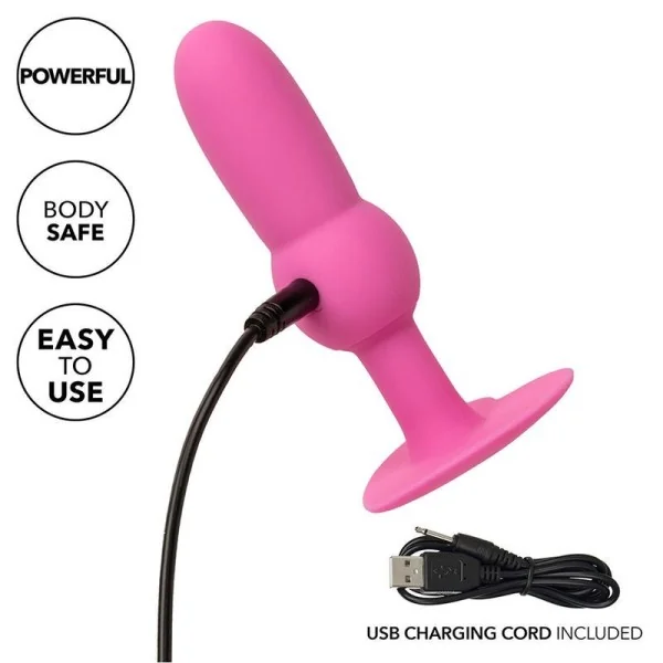 First Time Anal Plug mit Perlensonde 10 Vibrationen Rosa von Calexotics kaufen | Fesselliebe