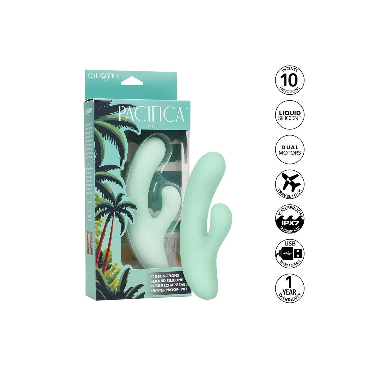 Pacifica Fiji Vibrator & Estimulator G-Punkt 10 Vibrationen Aqua von Calexotics kaufen | Fesselliebe