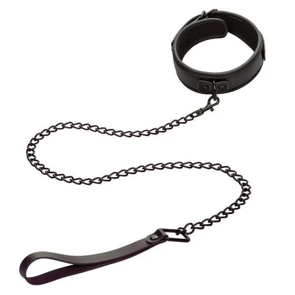 Nocturnal Halsband & Leine Leder Verstellbar Schwarz von Calexotics kaufen | Fesselliebe
