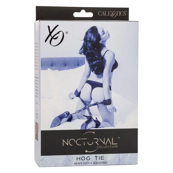 Nocturnal Hog Tie Connector Cuero Einstellbar Schwarz von Calexotics kaufen | Fesselliebe