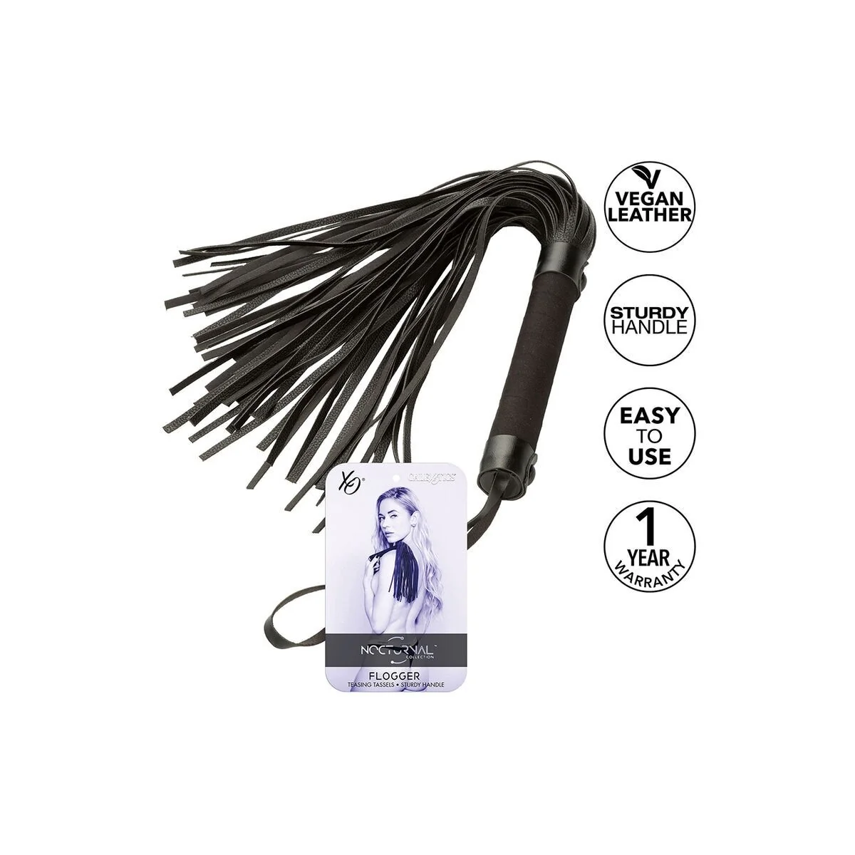 Nocturnal Flogger Leder Schwarz von Calexotics kaufen | Fesselliebe
