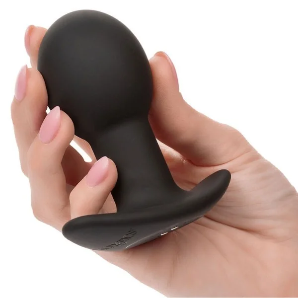 Rock Bottom Anal Plug 10 Vibrationen Silikon Schwarz von Calexotics kaufen | Fesselliebe