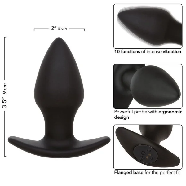 Rock Bottom Perfect Anal Plug 10 Vibrationen Silikon Schwarz von Calexotics kaufen | Fesselliebe