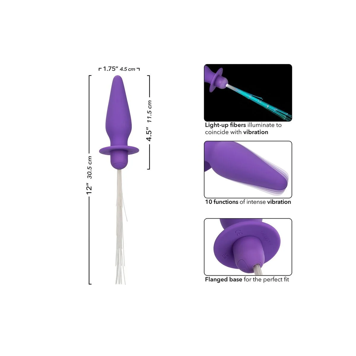 Southern Lights Light Up Leuchtende Analstecker 10 Vibrationen Silikon Lila von Calexotics kaufen | Fesselliebe
