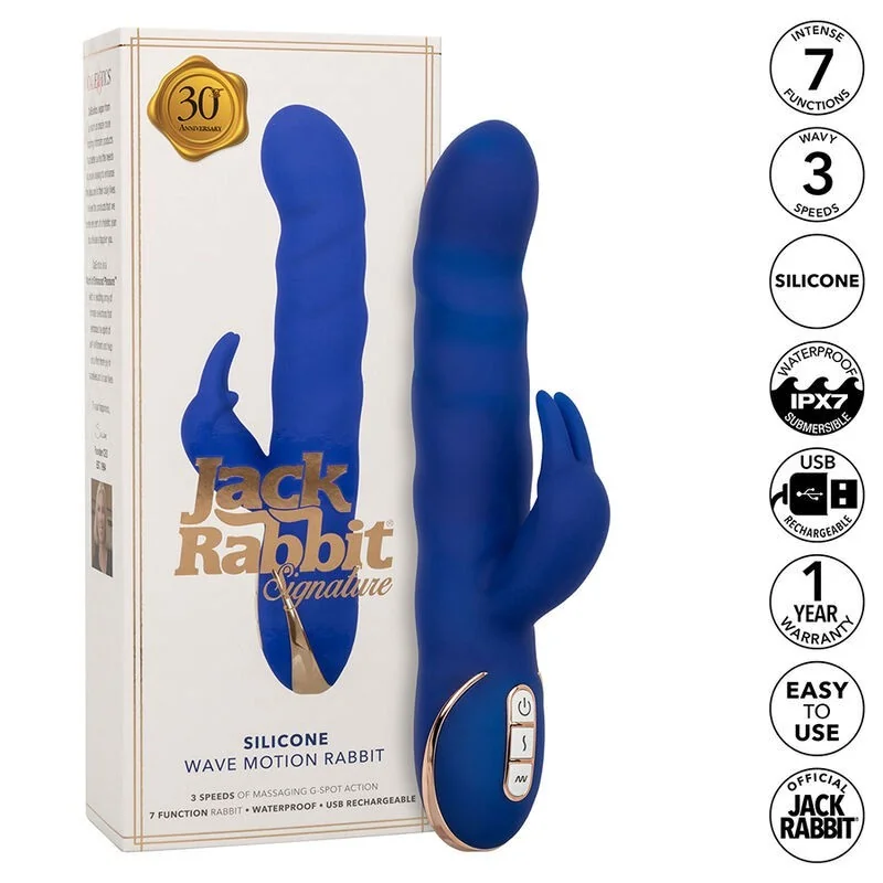 Jack Rabbit Vibrator Wellenbewegung Blau von Calexotics kaufen | Fesselliebe