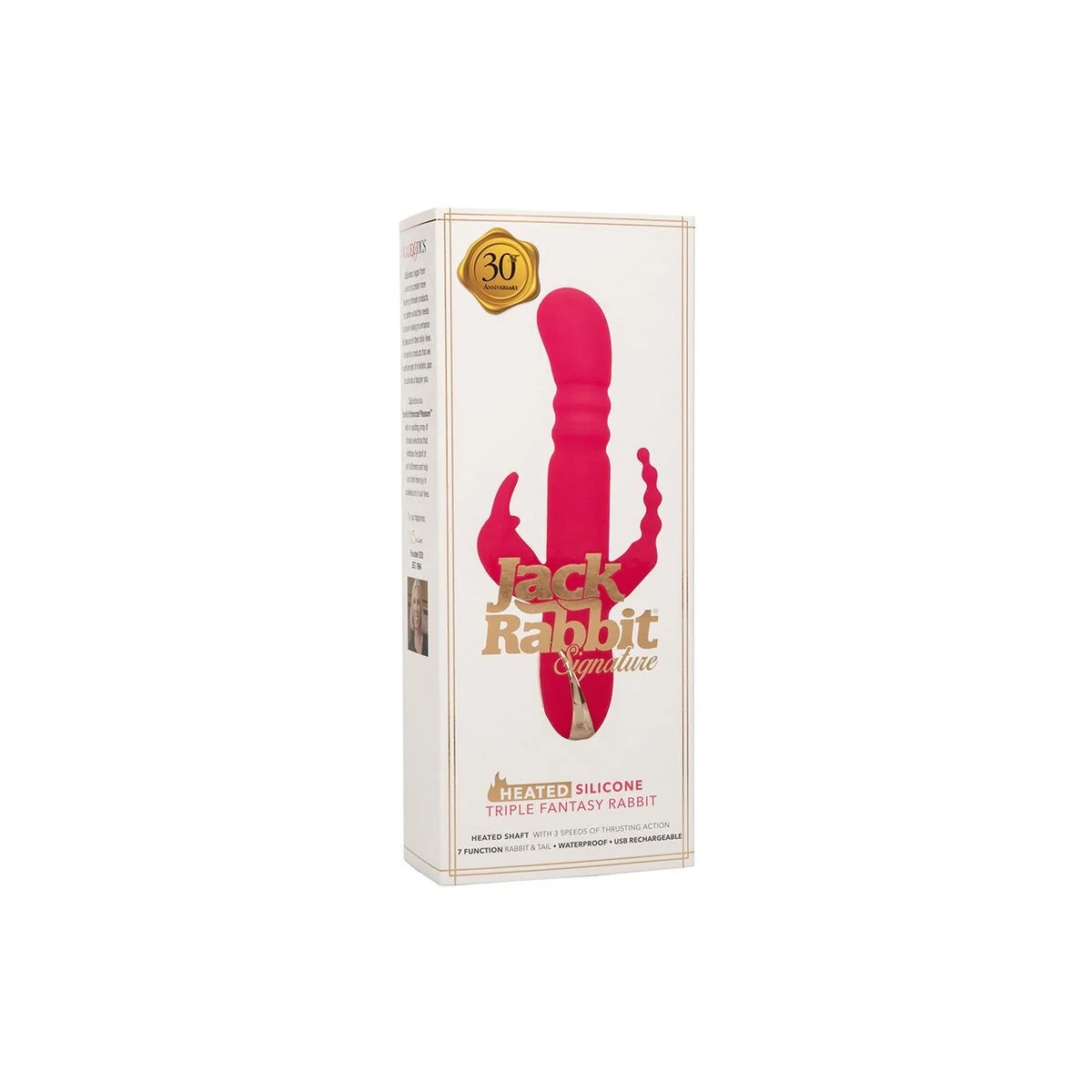 Jack Fantasy Dreifach Beheizter Vibrator Rabbit Rosa von Calexotics kaufen | Fesselliebe