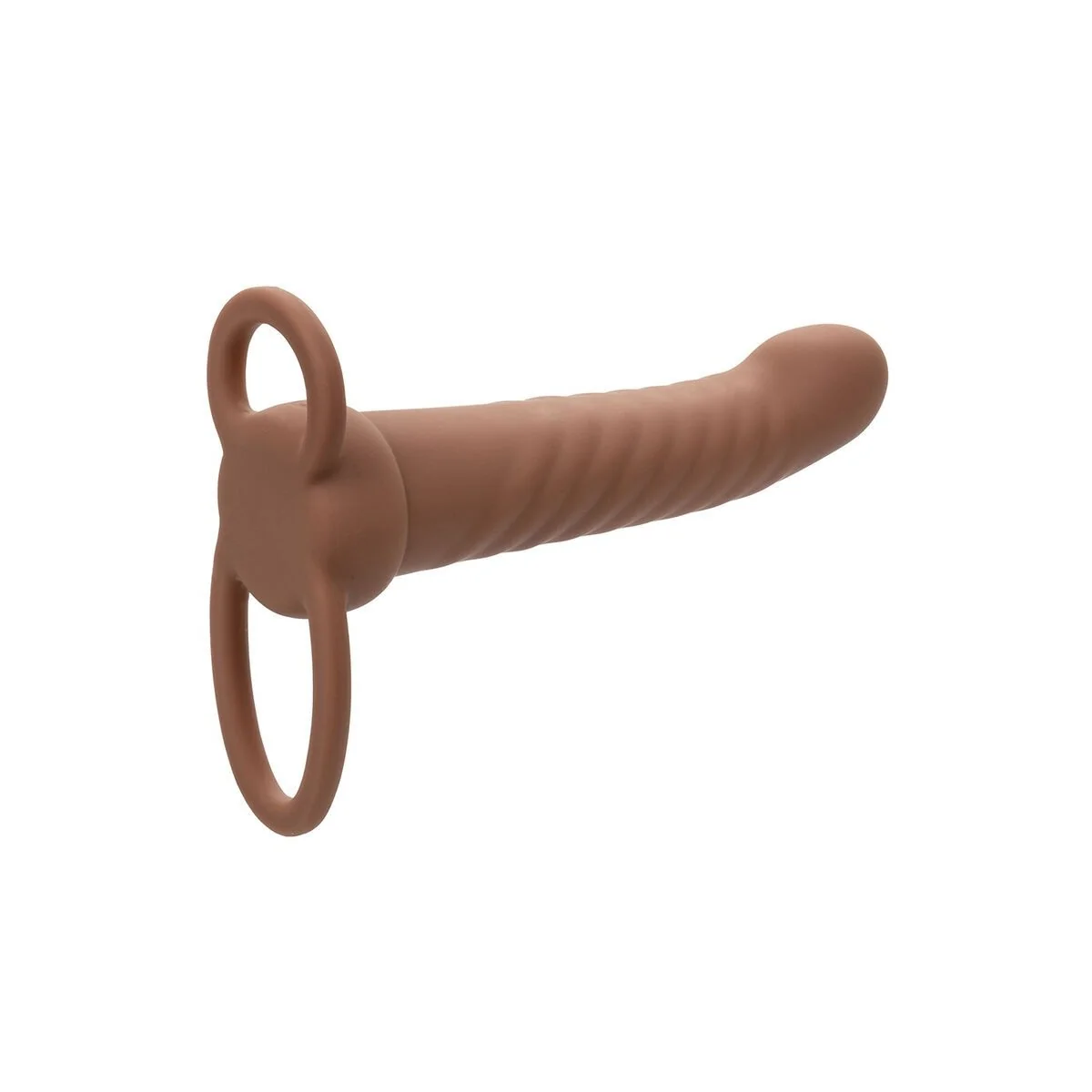 Maxx Ribbed Dual Penetrator 10 Vibrationen Braun von Calexotics kaufen | Fesselliebe