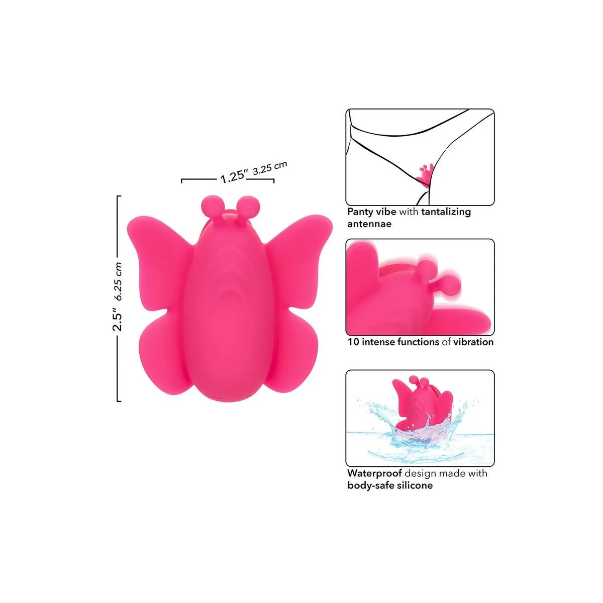 Neon Vibes der Flutter Vibe Stimulator 10 Vibrationen Rosa von Calexotics kaufen | Fesselliebe