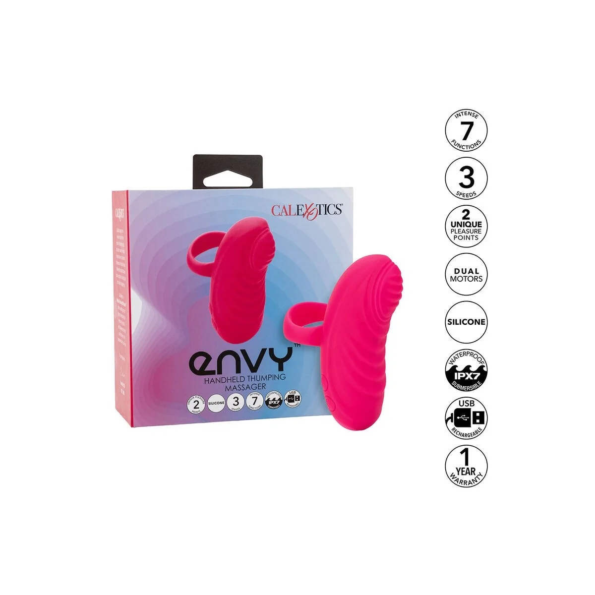 Envy Handmassager mit Rollball, 7 Vibrationen, Rosa von Calexotics kaufen | Fesselliebe