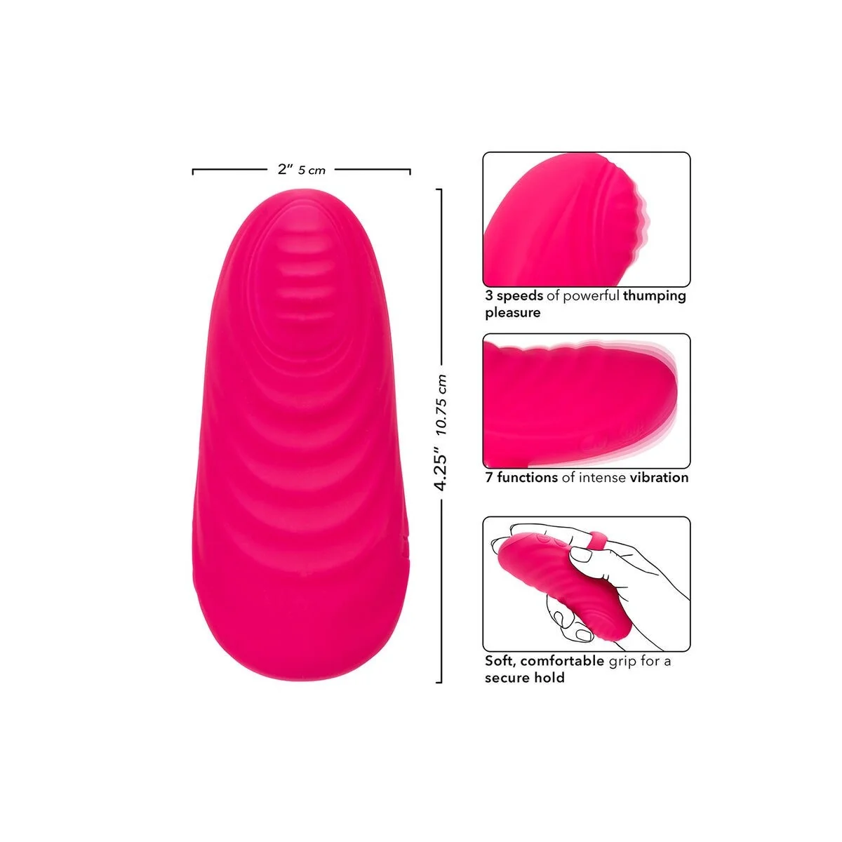 Envy Handmassager mit Rollball, 7 Vibrationen, Rosa von Calexotics kaufen | Fesselliebe