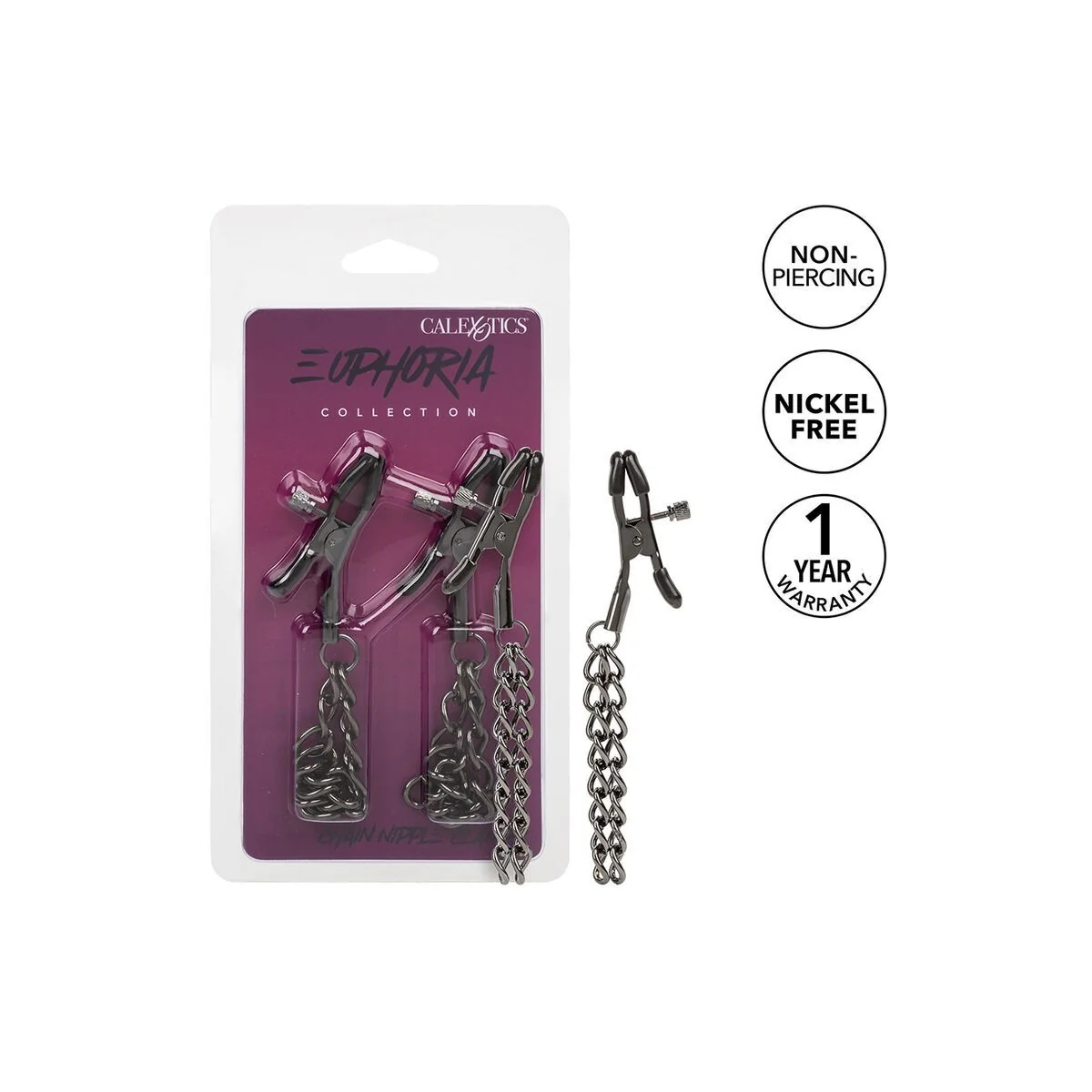 Euphoria Ketten-Nippelklammern 14,5 cm von Calexotics kaufen | Fesselliebe