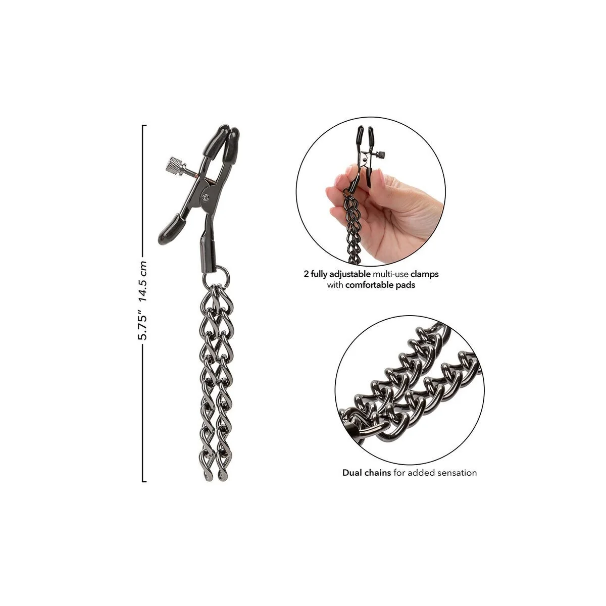 Euphoria Ketten-Nippelklammern 14,5 cm von Calexotics kaufen | Fesselliebe