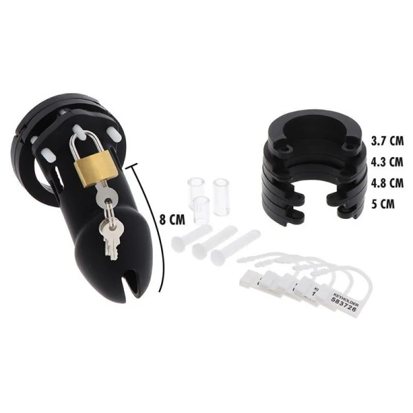 Extreme Keuschheitspumpenkäfig aus Silikon Größe L Schwarz von Hidden Desire kaufen | Fesselliebe