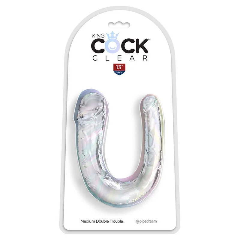 Double Trouble Doppeldildo 33 cm Klar von King Cock kaufen | Fesselliebe 2