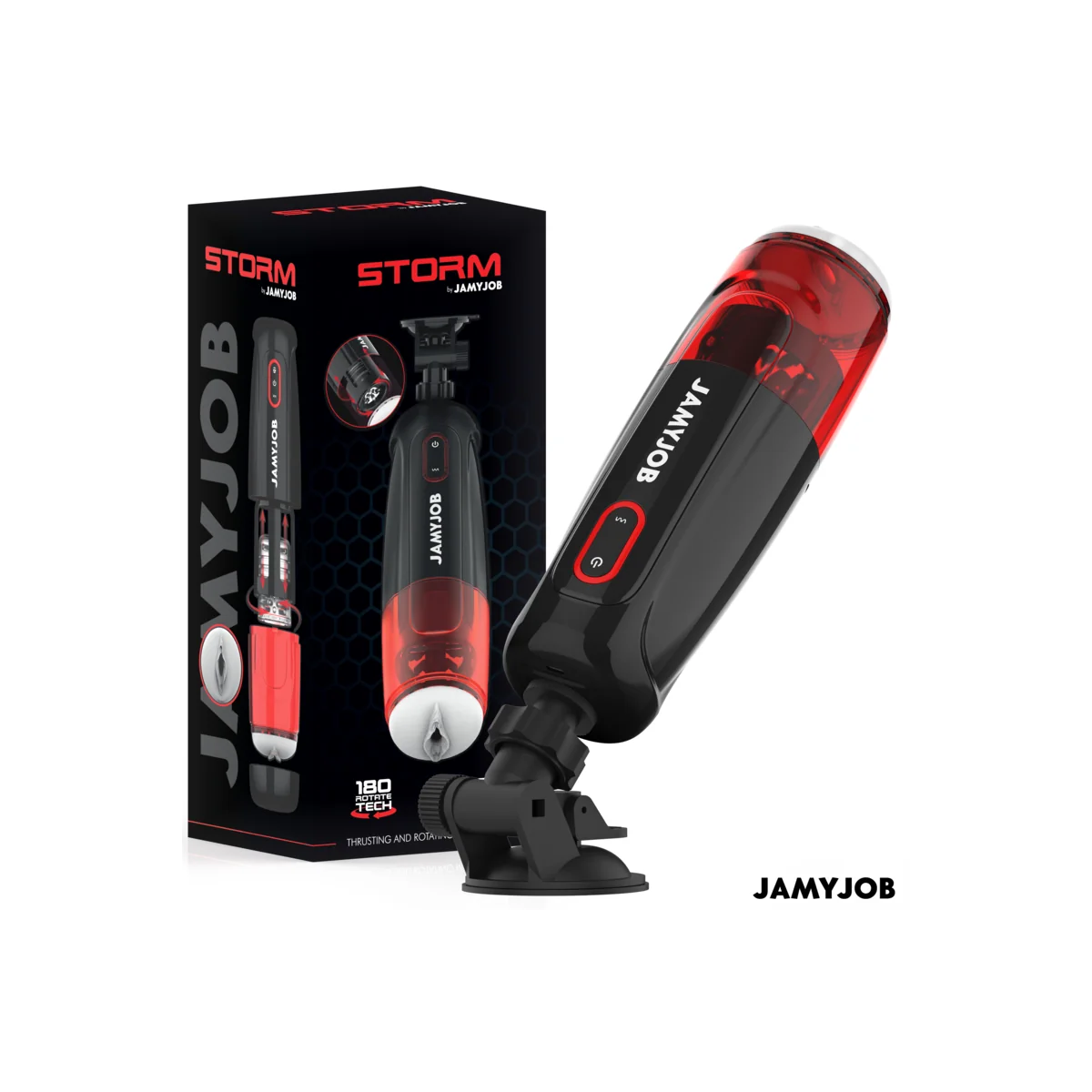 Storm Automatischer Vagina-Masturbator 10 Rotations- und Stossmodi von Jamyjob kaufen | Fesselliebe