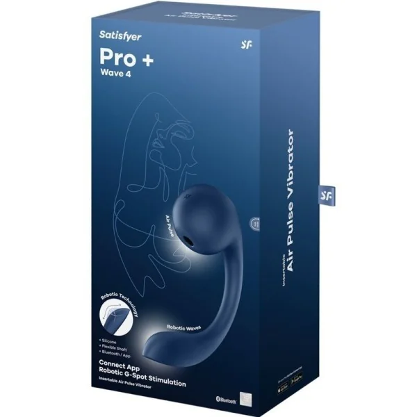 Pro+ Wave 4 G-Spot & Air Pulse Stimulator mit kostenloser App Dunkelblau von Satisfyer Air Pulse kaufen | Fesselliebe