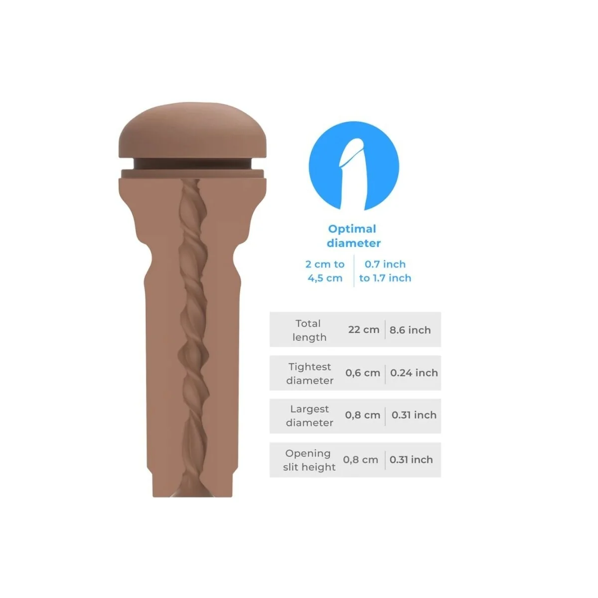 Feel Stroker Extra Enger Po Mittelbraun von Kiiroo kaufen | Fesselliebe