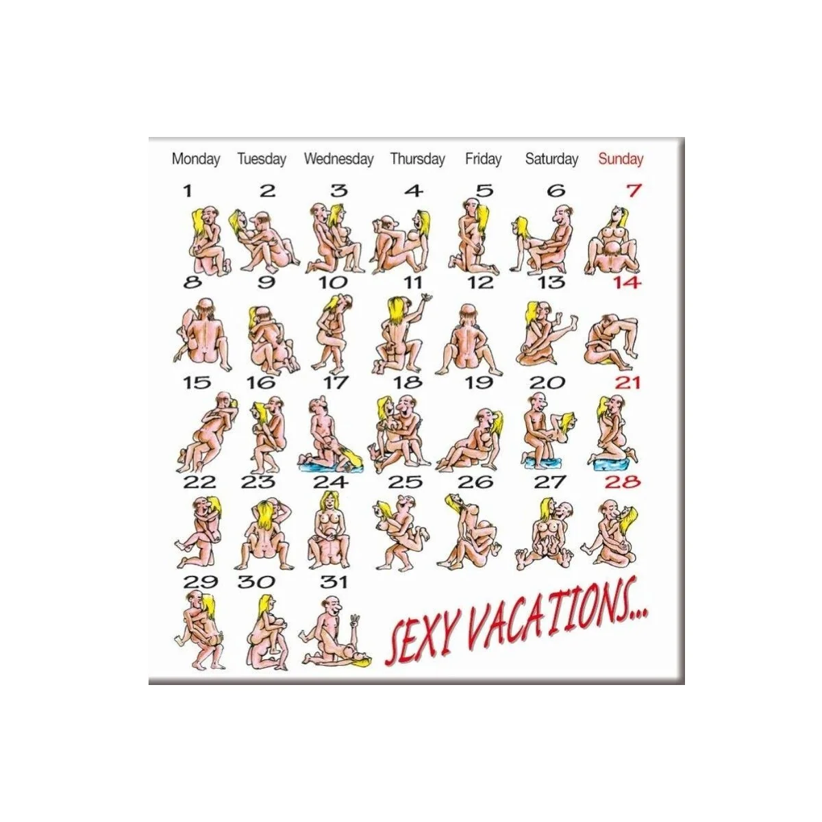 Kamasutra-Klaender Magnet von Diablo Picante kaufen | Fesselliebe