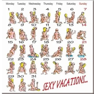 Kamasutra-Klaender Magnet von Diablo Picante kaufen | Fesselliebe