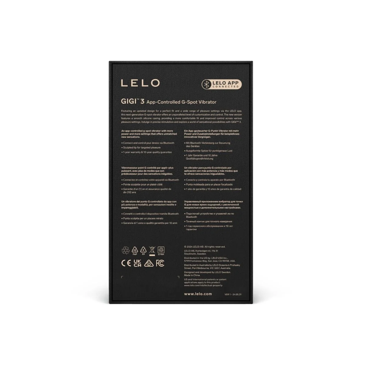 Gigi™ 3 G-Spot-Vibrator Violett von Lelo kaufen | Fesselliebe