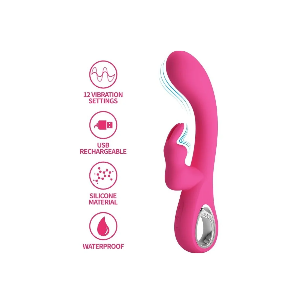 Novak Rabbit Vibrator 12 Vibrationen Rosa von Pretty Love Flirtation kaufen | Fesselliebe