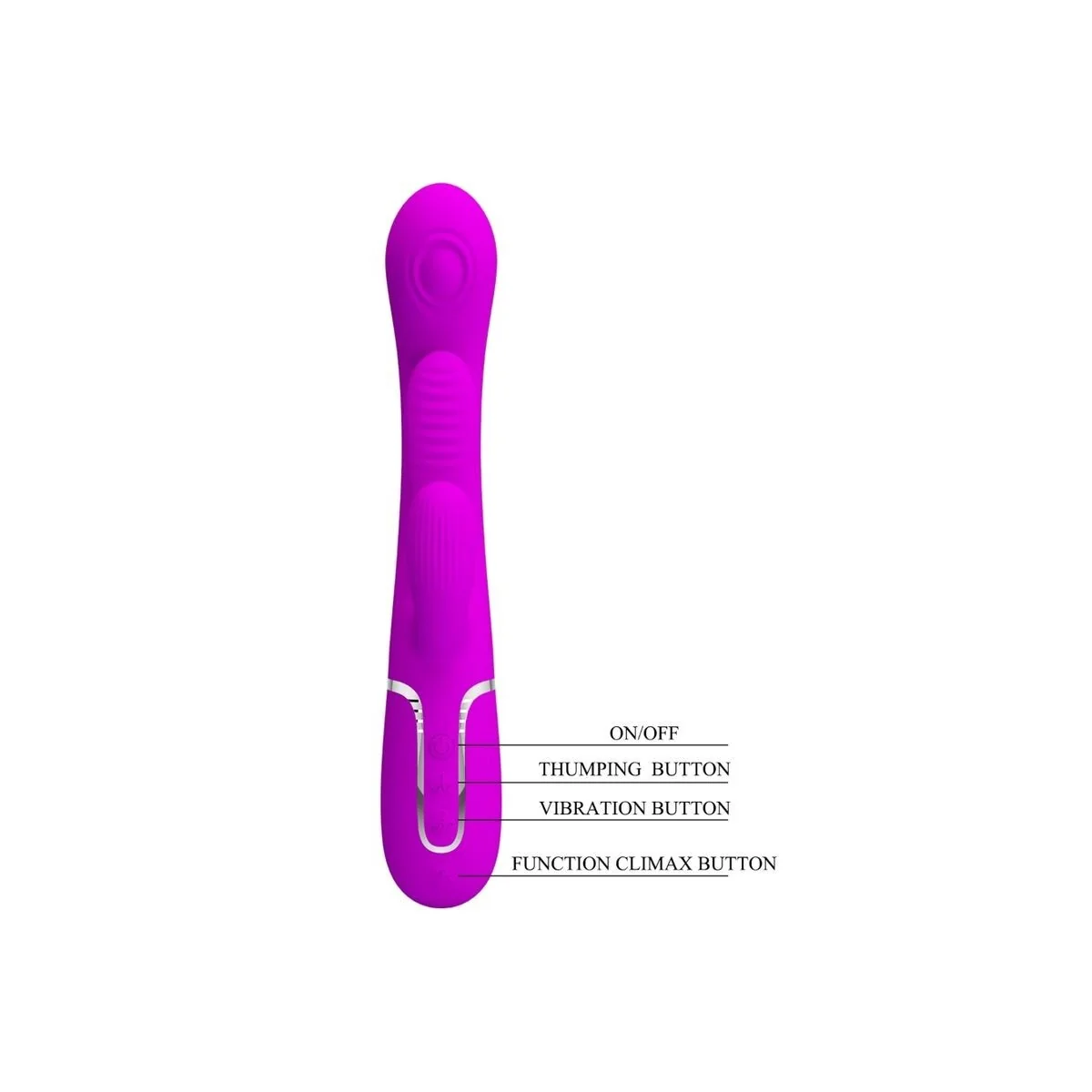 Shania Triple Rabbit Vibrator Multifunktions-Rosa von Pretty Love Flirtation kaufen | Fesselliebe