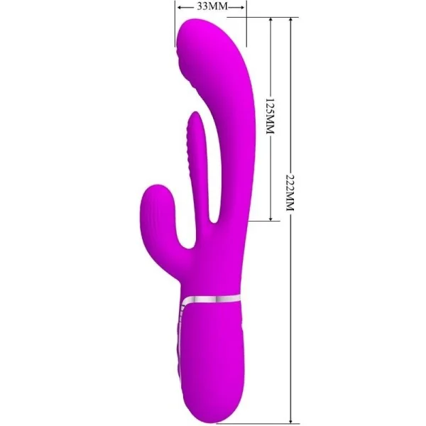 Shania Triple Rabbit Vibrator Multifunktions-Rosa von Pretty Love Flirtation kaufen | Fesselliebe