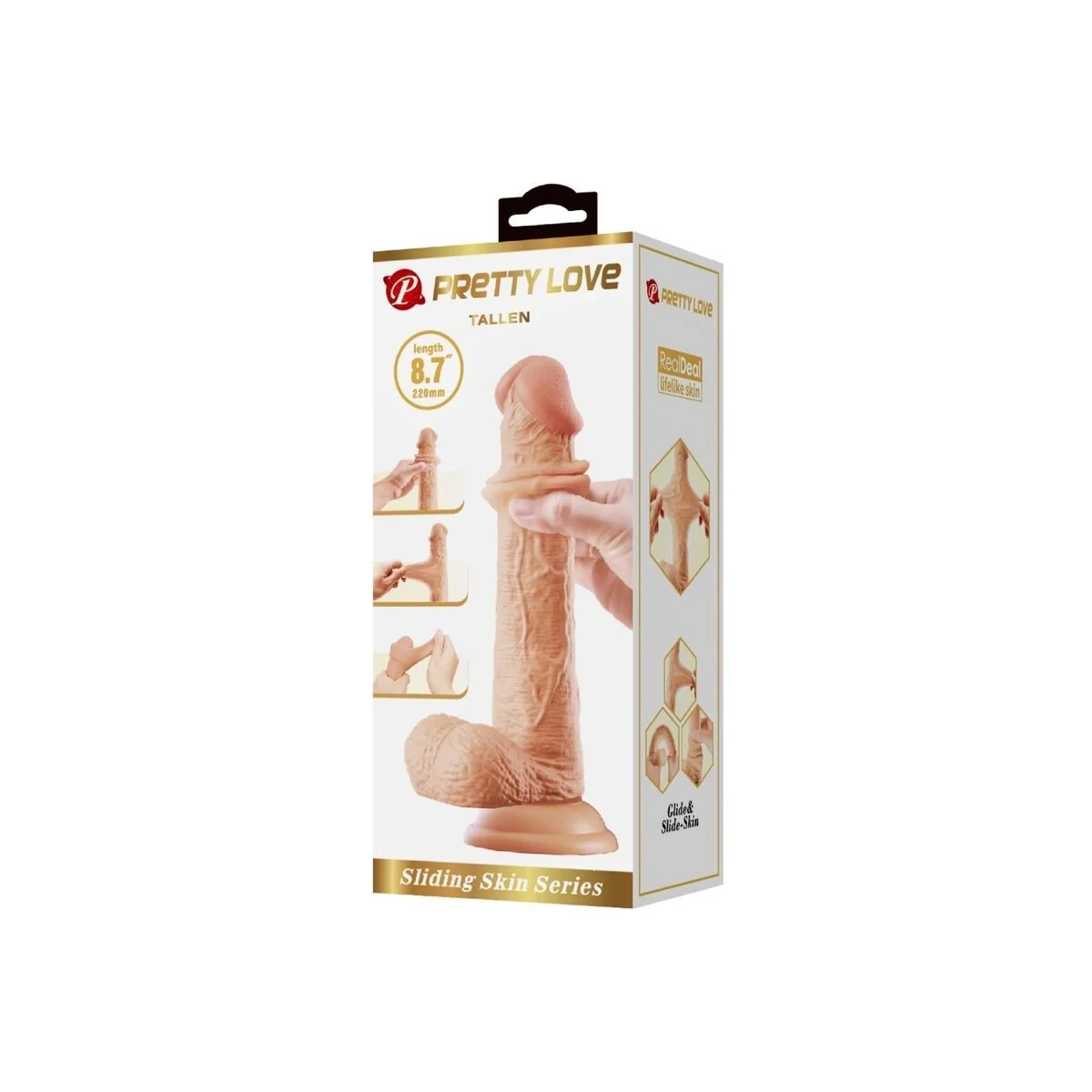 Grosser realistischer Dildo 22 cm Fleisch von Pretty Love kaufen | Fesselliebe