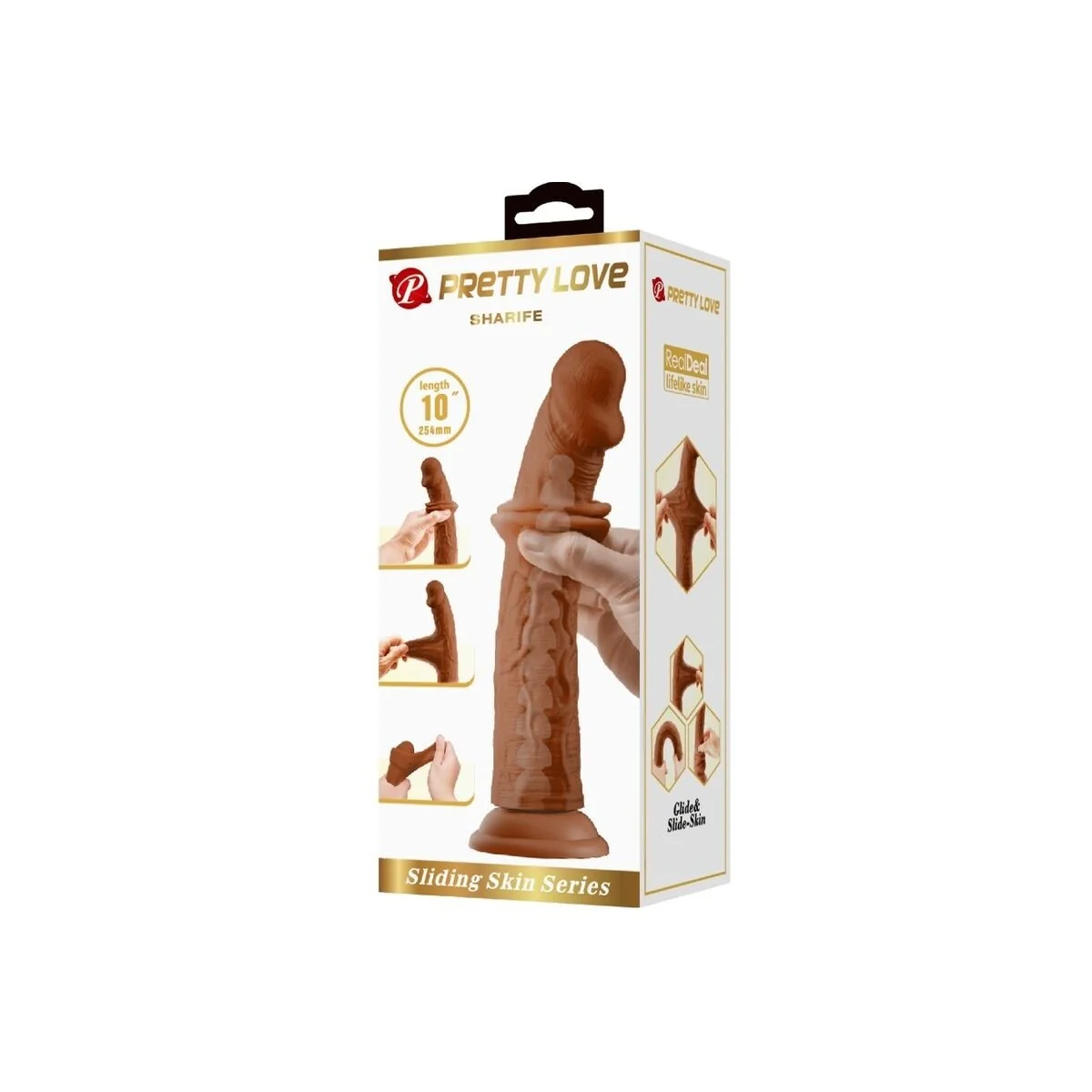 Sharife realistischer Dildo 25 cm Braun von Pretty Love kaufen | Fesselliebe