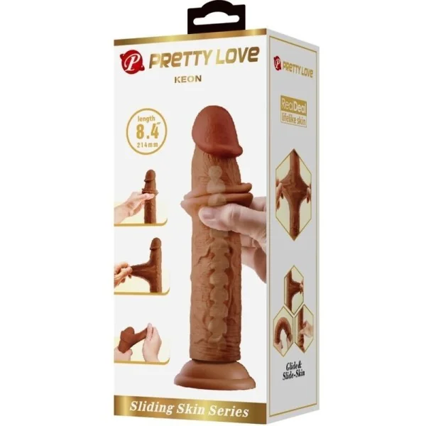 Keon realistischer Dildo 21 cm Braun von Pretty Love kaufen | Fesselliebe