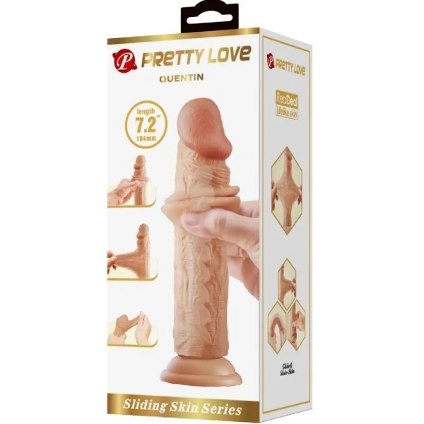 Quentin realistischer Dildo 18 cm Fleisch von Pretty Love kaufen | Fesselliebe