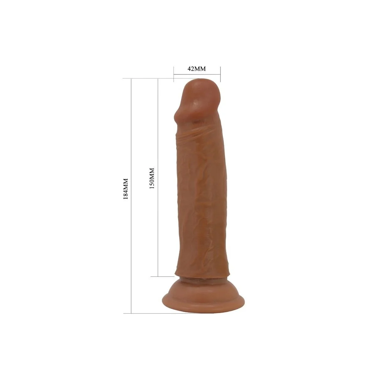 Quentin realistischer Dildo 18 cm Braun von Pretty Love kaufen | Fesselliebe
