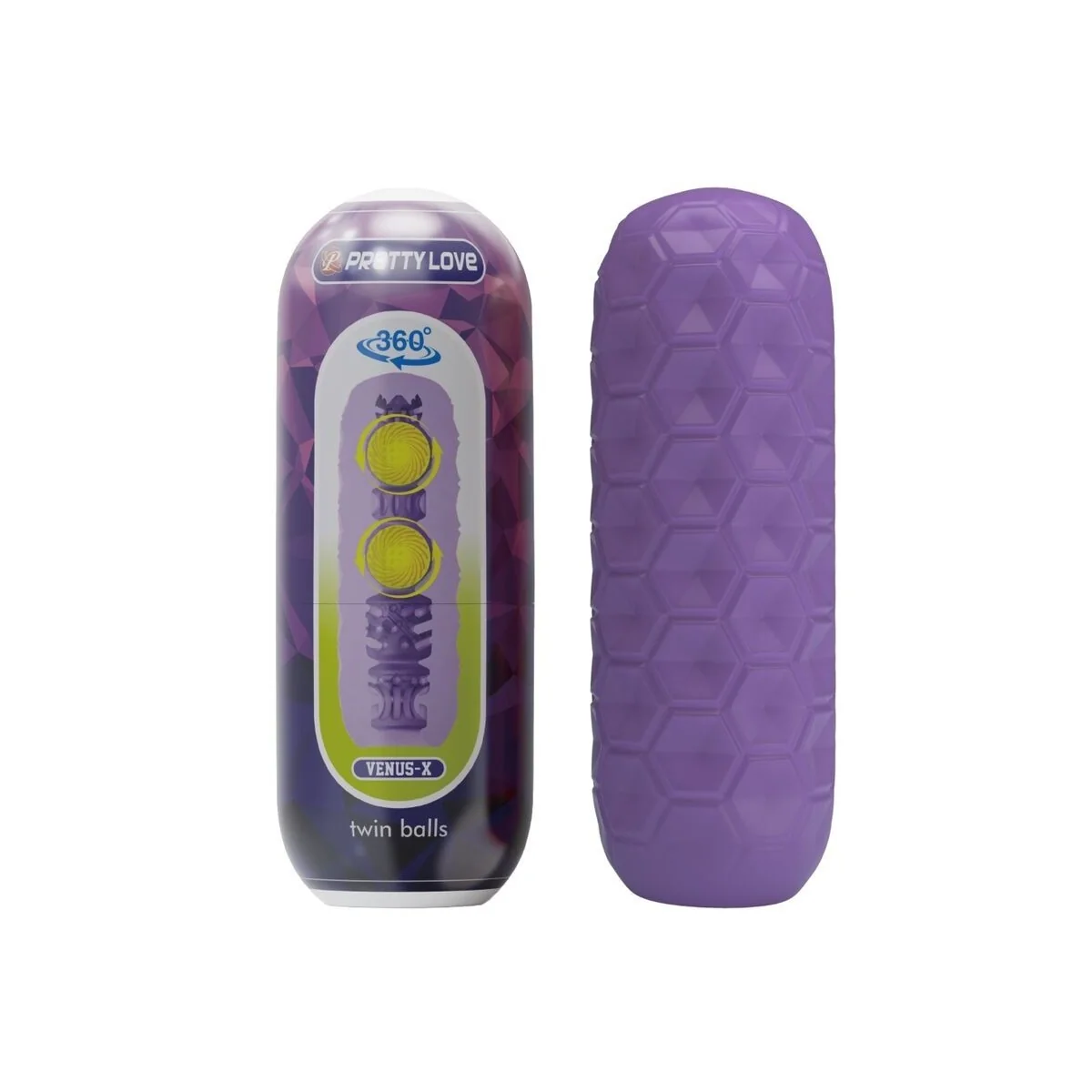 Twin Balls Männlicher Masturbator Lila von Pretty Love kaufen | Fesselliebe