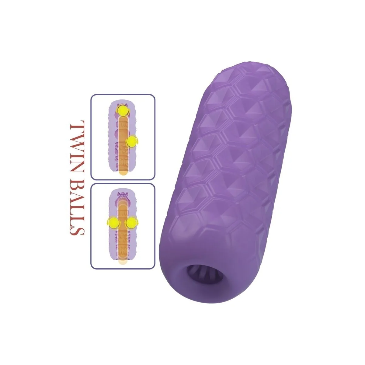 Twin Balls Männlicher Masturbator Lila von Pretty Love kaufen | Fesselliebe