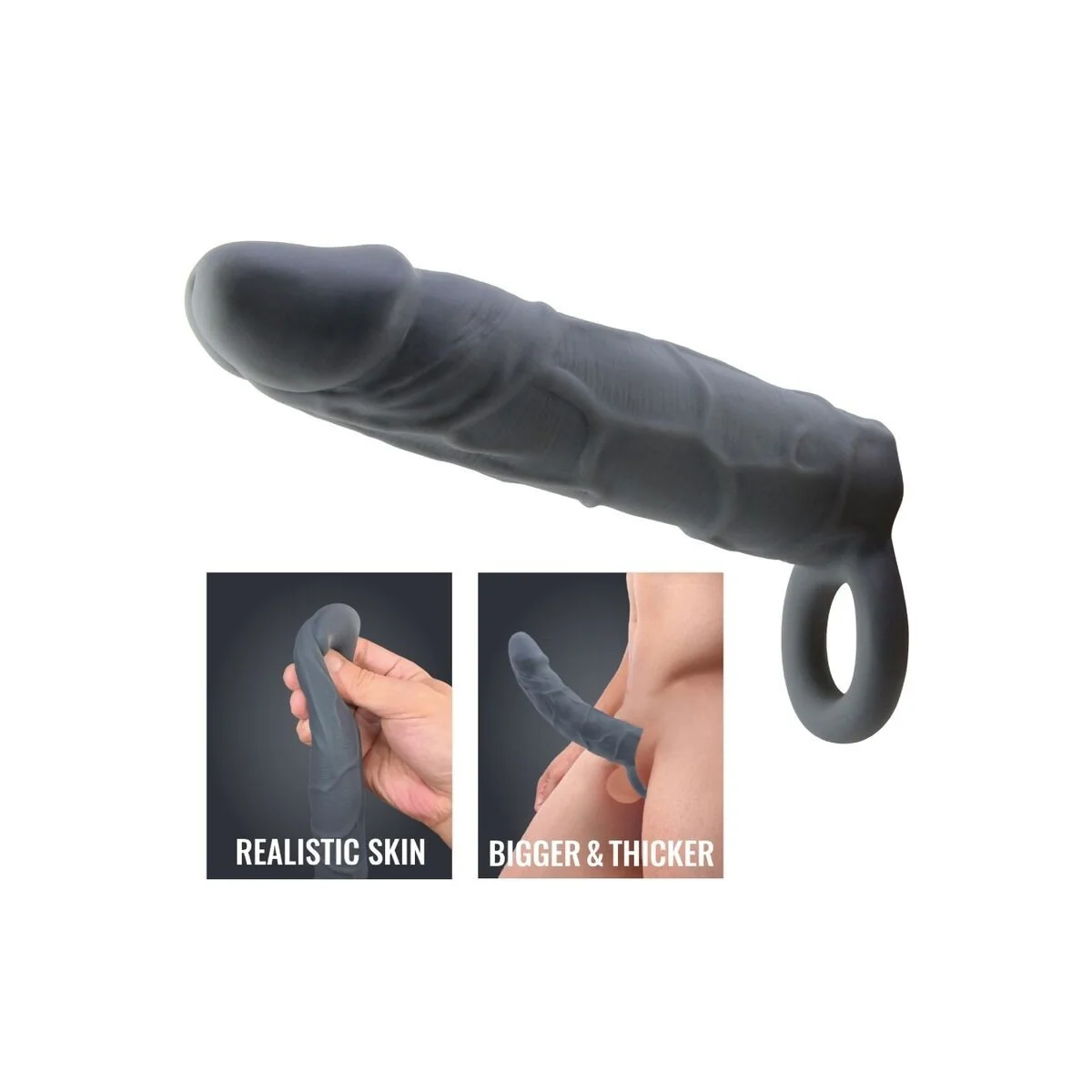 Realistische Penishülle aus Beige, Dunkelgrau von Pretty Love kaufen | Fesselliebe