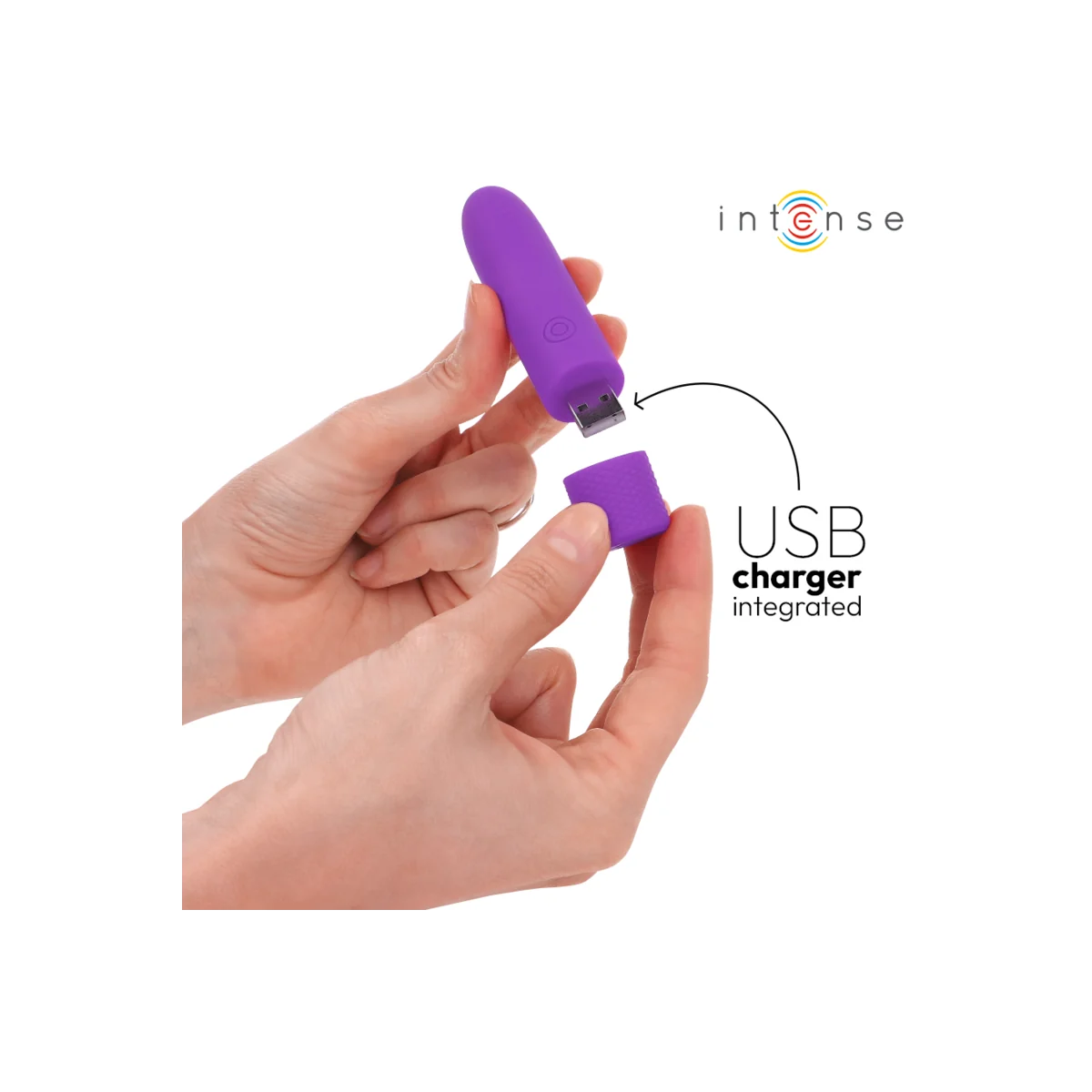 Symone Usb wiederaufladbarer Vibrierender Bullet 8 Vibrationen Lila 10 X 2,2 cm von Intense Fun kaufen | Fesselliebe
