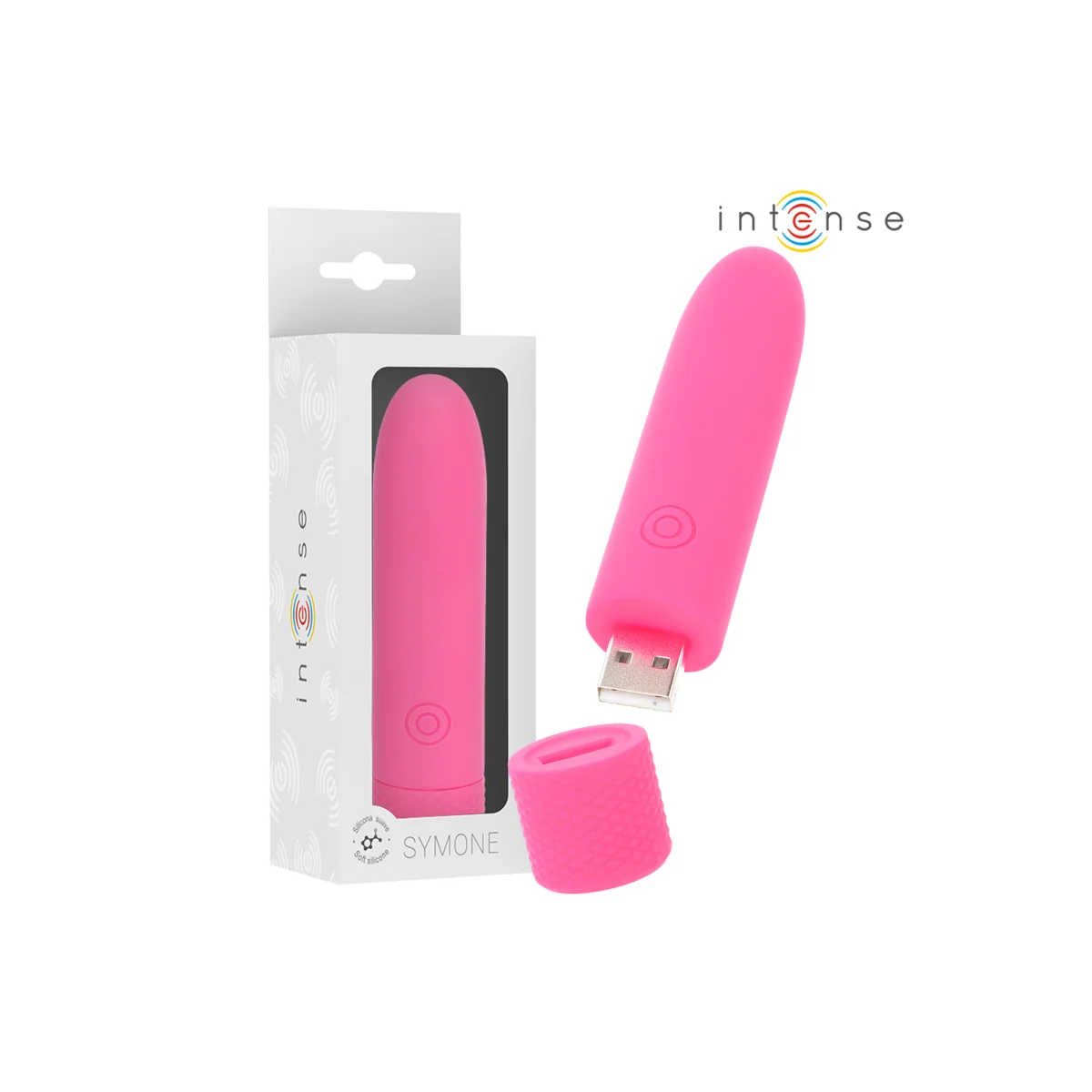 Symone Usb wiederaufladbarer Vibrierender Bullet 8 Vibrationen Rosa 10 X 2,2 cm von Intense Fun kaufen | Fesselliebe