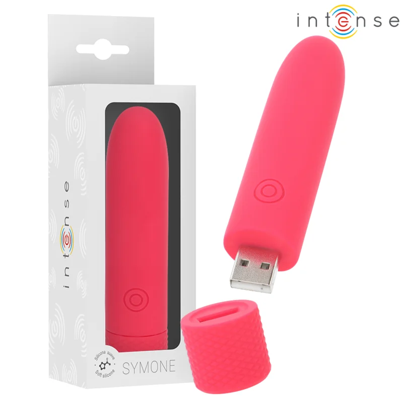 Symone Usb wiederaufladbarer Vibrierender Bullet 8 Vibrationen Rot 10 X 2,2 cm von Intense Fun kaufen | Fesselliebe