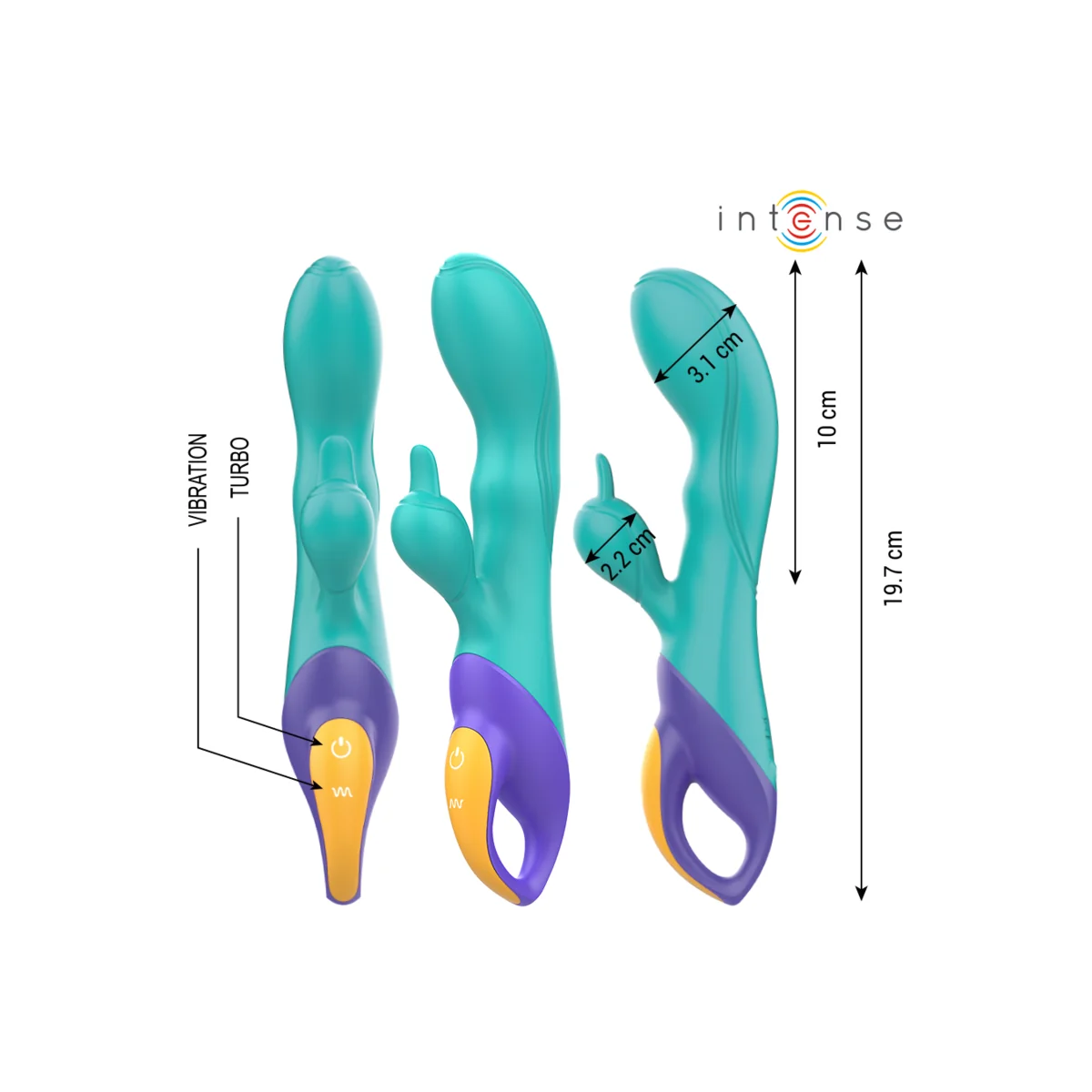 Fred Rabbit Vibrator Blau von Intense Fun kaufen | Fesselliebe