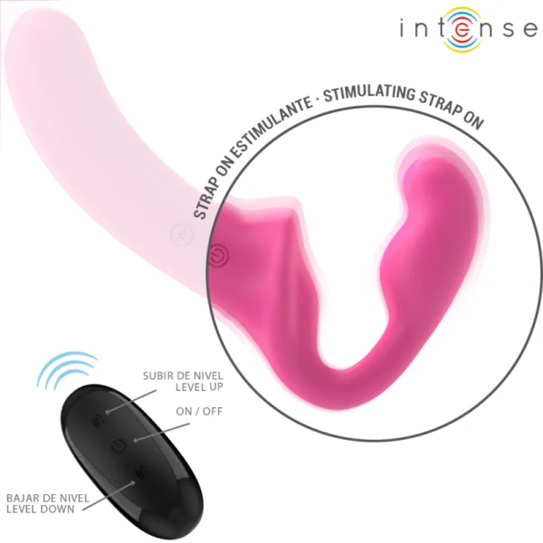 Amy Doppelvibrator 20 cm Rosa mit Fernbedienung von Intense Fun kaufen | Fesselliebe