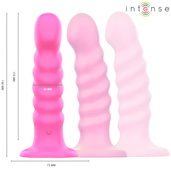 Cindy Vibrator Größe L Spiraldesign 10 Vibrationen Rosa mit Fernbedienung von Intense Fun kaufen | Fesselliebe