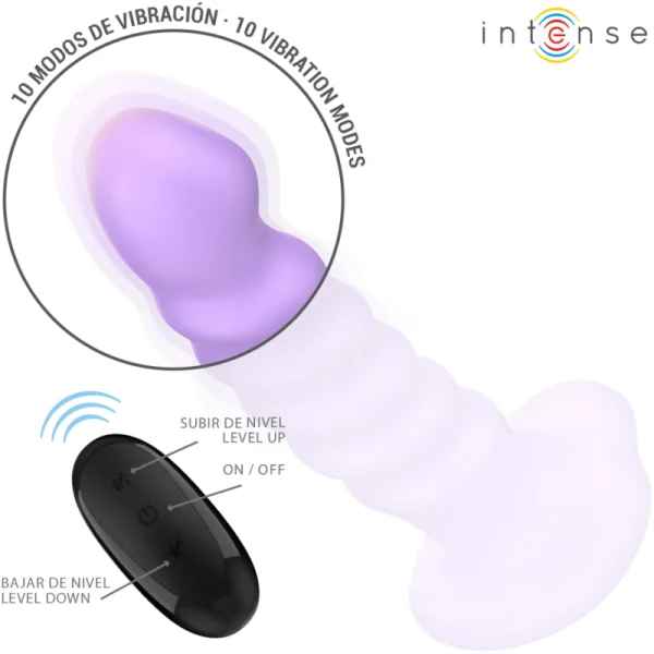 Brenda Vibrator Größe M Spiraldesign 10 Vibrationen Lila mit Fernbedienung von Intense Fun kaufen | Fesselliebe