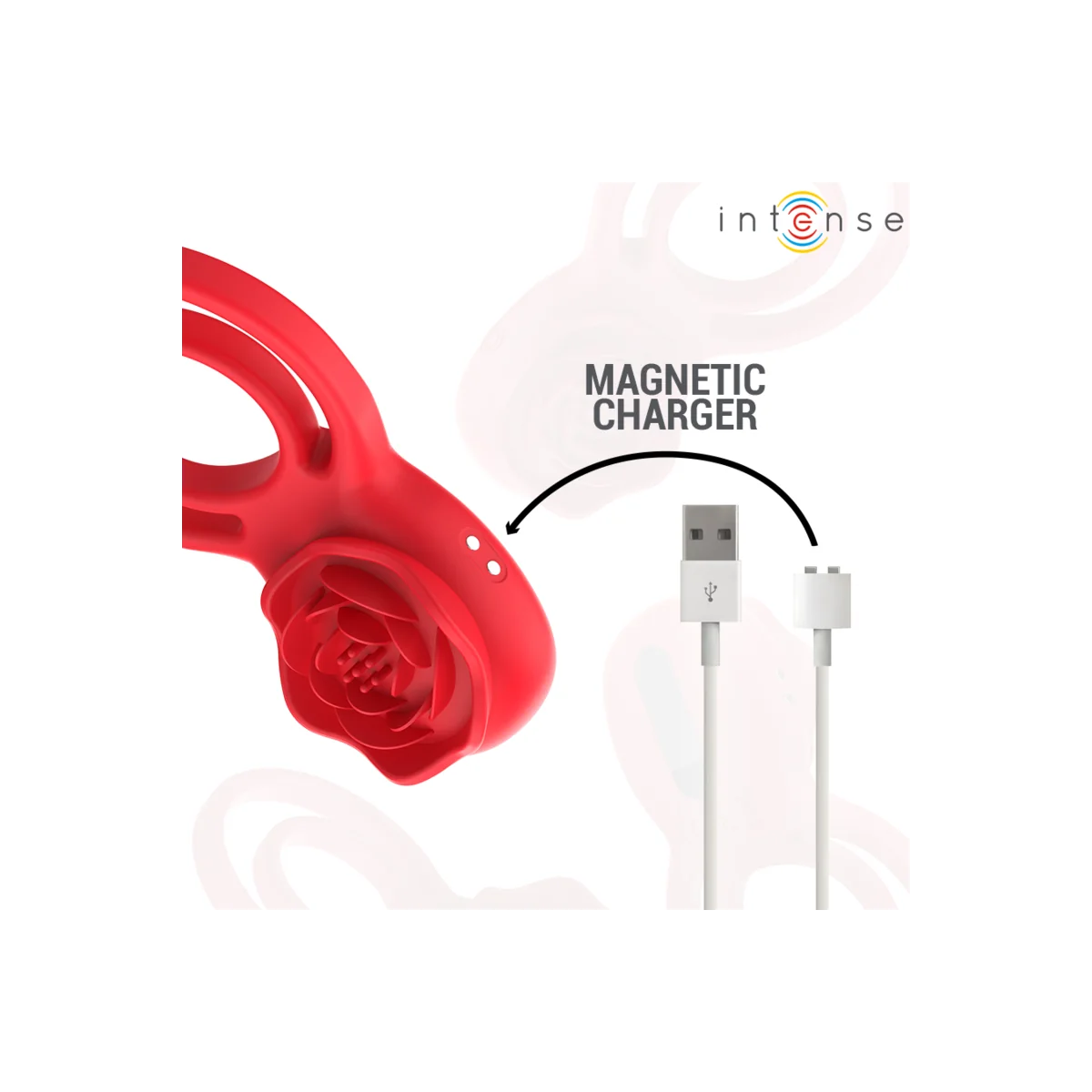 Gail Stimulator Rose 10 Vibrationen Rot mit Fernbedienung von Intense Fun kaufen | Fesselliebe