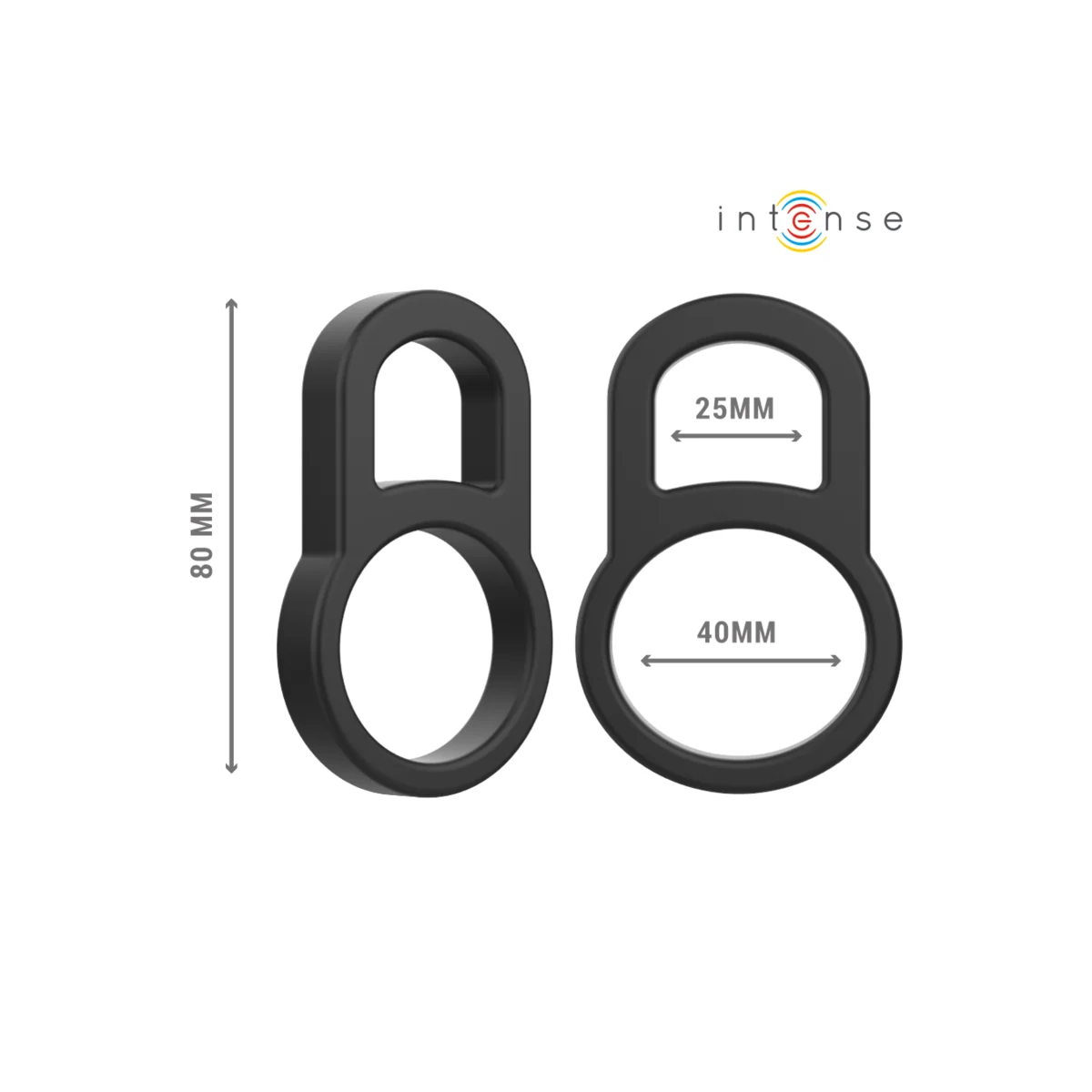 Bobby Doppelter Silikon-Penisring Schwarz von Intense Couples Toys kaufen | Fesselliebe