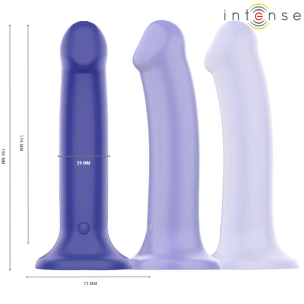 Victoria Vibrator mit Saugnäpfen 10 Vibrationen Dunkelblau mit Fernbedienung von Intense Fun kaufen | Fesselliebe